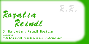 rozalia reindl business card